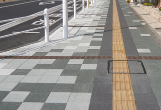 洗い出し舗道板