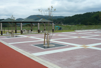 洗い出し舗道板